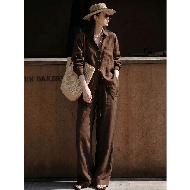 Spring-Summer Old Money Retro Sun-Protection Shirt 2-Piece Set