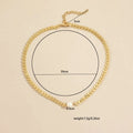 EU/US Import Elegant Fashionable Fish Bone Chain New Sequin Short Necklace Women Fashionable Pearl Chain Clavicle Chain