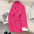 Women's Fall Korean Designer Blazer + Top 2026 | Casual Blouse - Black
