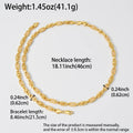 Fashionable New Horseshoe Buckle Spliced Rhinestone Elegant Necklace Emperor King Chain Clavicle Chain Gold Plated Necklace Bracelet Set