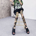 Summer Fashion Mesh Printed Lightweight Ankle-Length Pants