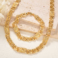 Amazon Overseas Western Personality Band Mutual Clasp 3D Portrait Brand Piece Spliced Chain Necklace Bracelet Set