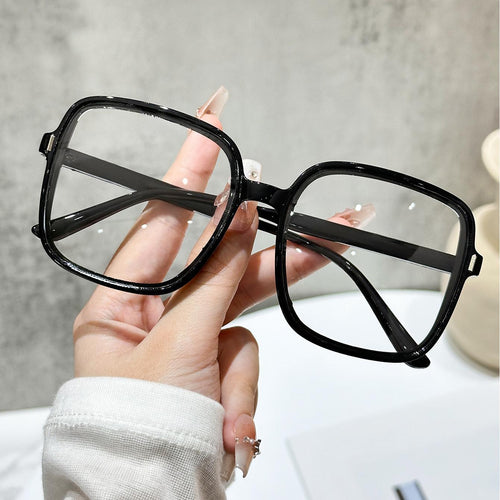Fashionable Big Frame Face-Slimming Glasses Frame Women 2025 New Bare Face Retro Plano Elegant Frame Influencer Frame
