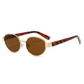 Fashionable Western New Metal Oval Round Women Premium Sun-Proof Glasses Men Overseas Retro Sunglasses