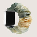 For apple iwatch Tie-Dye Rainbow Satin Large Cord Hair Tie Watch Band Stretch Apple Band Wholesale Custom