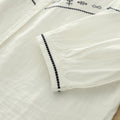 Women's Spring-Summer Slimming Mesh Embroidered 3/4 Sleeve Cardigan + Shirt 2026 - White