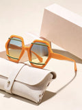 Polygon Oversized UV-Proof EU/US Import New Trendy Fashionable Influencer Style Personality Sunglasses