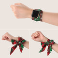 Smart Watch With Women Silk Scarf Lapel Printed Bow 40 / 41 / 44 / 45 / 49MM Band Women