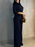 Summer Fashion Youthful Waist-Tie Wide Leg Pants + Shirt 2-Piece Set