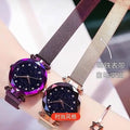 Douyin's same style starry sky female student Korean watch trendy magnet Milan mesh strap watch dropshipping
