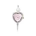 Cross-Border Export Niche Light Luxury Simple Influencer Breeze Heart Pearl Bangle Watch Open End Bracelet Quartz Watch
