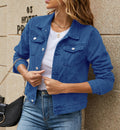 Women's Fashion Lapel Collar Cropped Neckline Jacket 2026 | Trendy Jacket - Black