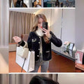 Women's Fall-Winter Chanel-Style Fashion Knit Loose Cropped Cardigan + Jacket 2026 - Milk White