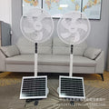 18-Inch Solar Floor Fan - 3-in-1 Home & Outdoor with Light