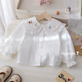 Girls' Contrast 3D Flower Knit Vest