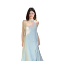Gentle Vacation Style Camisole Flowing A-Line Fitted Dress