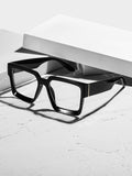 Square Frame Wide Leg Plano New Import Unisex Face-Slimming Bare Face Versatile Glasses Frame Fashionable glasses