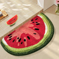 bathroom floor mat non-slip mat fruit creative flocking mat home bathroom door strong absorbent carp