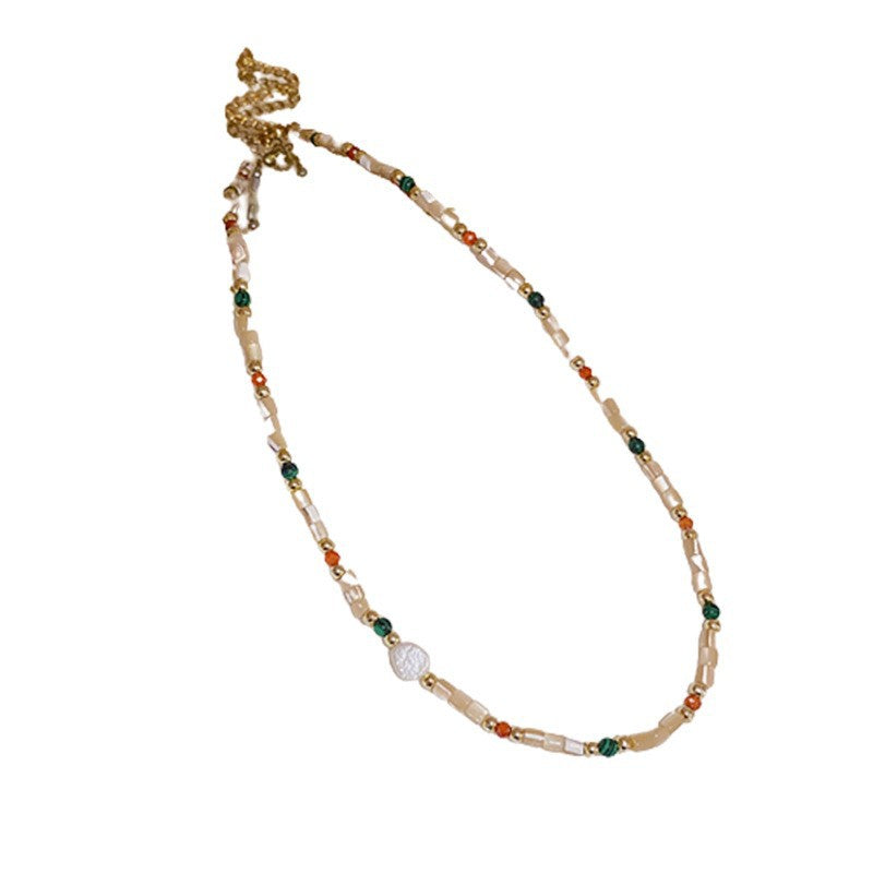 Baroque Pearl Cylinder Pendant Necklace - view 5
