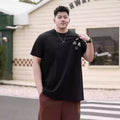 潮牌大码男装夏季新款重磅胖子宽松加肥加大纯棉套头半袖短袖T恤