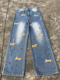 Summer Retro Slimming High Waist Drapey Loose Wide Leg Pants