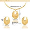 New Import Western Middle East Africa Gold Plated Necklace Earrings Set Fashionable Women 2-Piece Set Jewelry Set