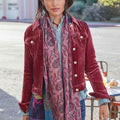 Women's Workwear Velvet Cropped Jacket + Top 2026 | Trendy Jacket - Soft Pink