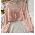Women's Butterfly Bow Ruffle Shawl Cardigan