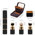 Mini 3-in-1 Makeup Brush & Sponge Set - Foundation, Powder & Blending
