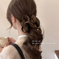 Large Cord Hair Tie Korean Style Elegant Premium Scalloped Satin Hair Tie 5 New Bun High-Stretch Force Hair String